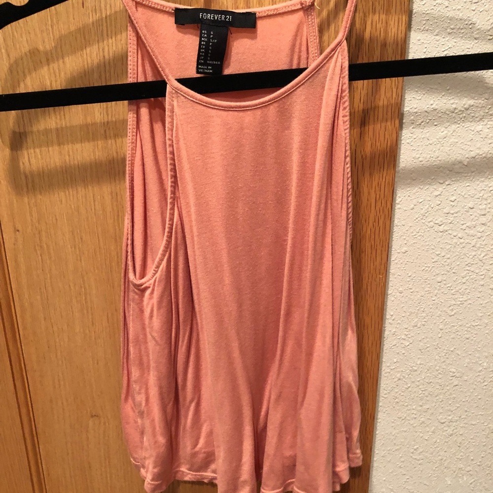 Peach High Neck Crop Top